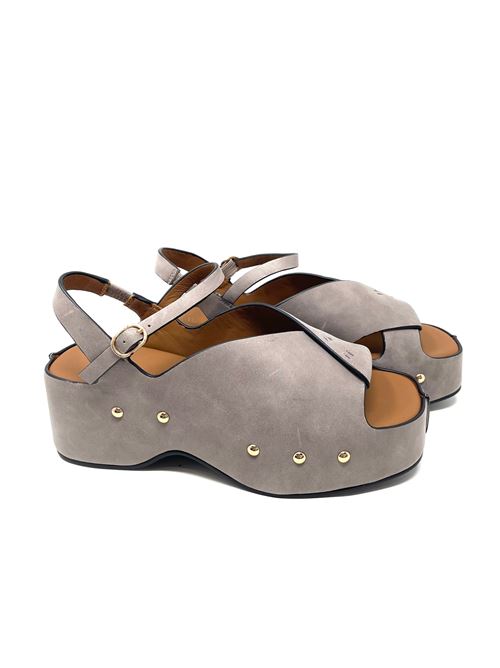 Sandalo donna con plateau IL LACCIO | CAROLABVACCHETTATAUPE